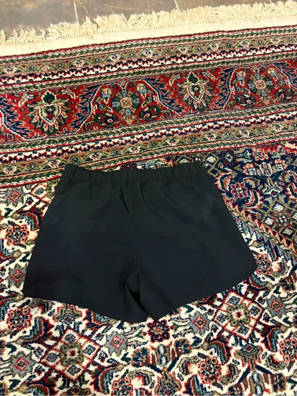 Girl’s Black Ruffle Trim Shorts